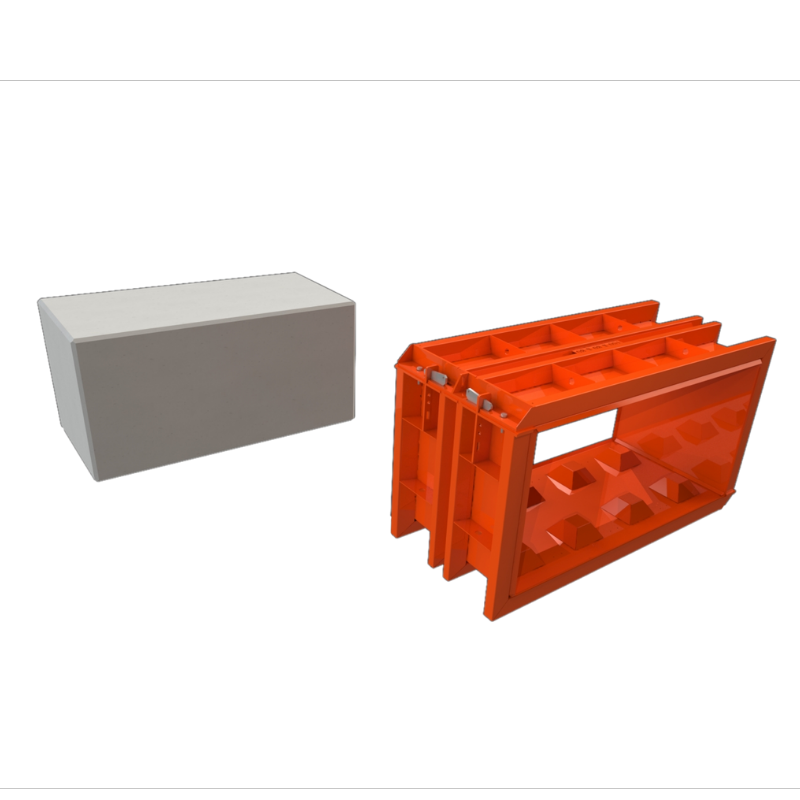 Concrete Block Mould - Flat  - 5x2.5x2.5 ft