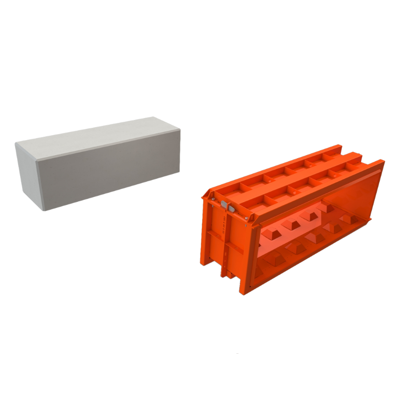 Concrete Block Mould - Flat - 6x2x2 ft