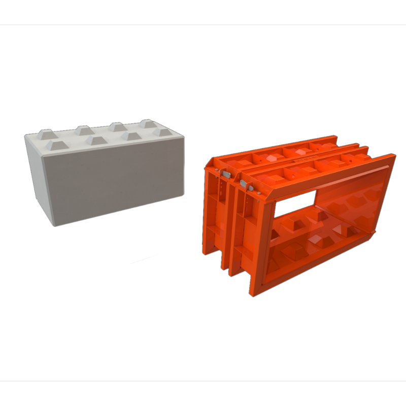 Concrete Block Mould - Main - 5x2.5x2.5 ft – SelfBlock