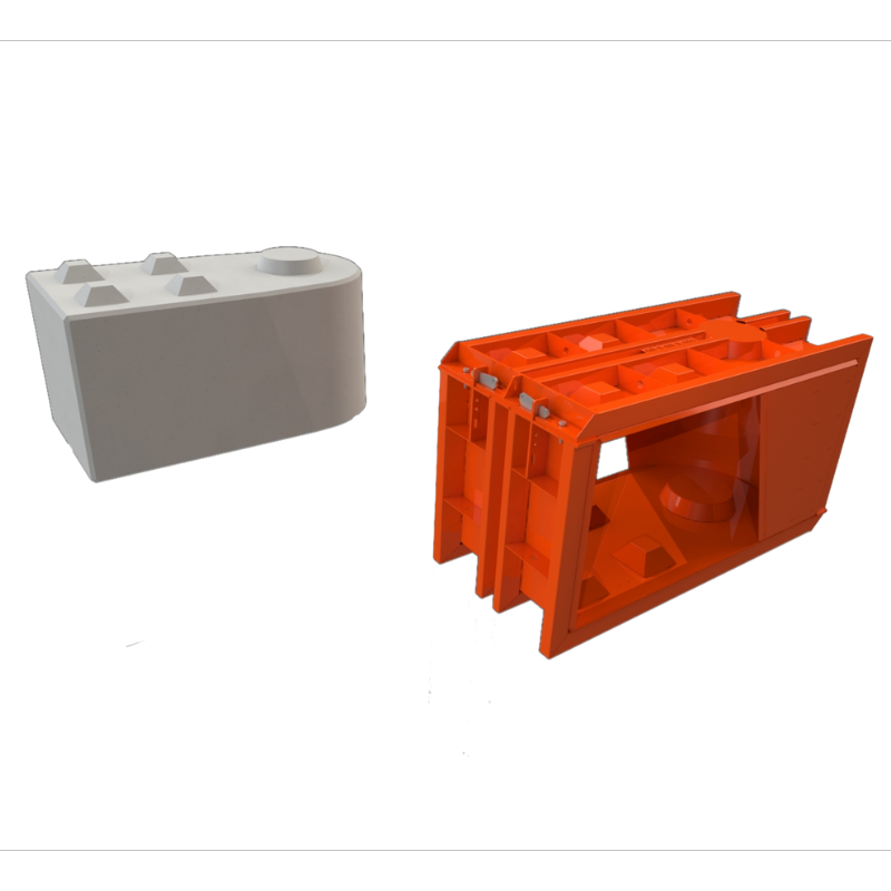 Concrete Block Mould - Round - 5x2.5x2.5 ft