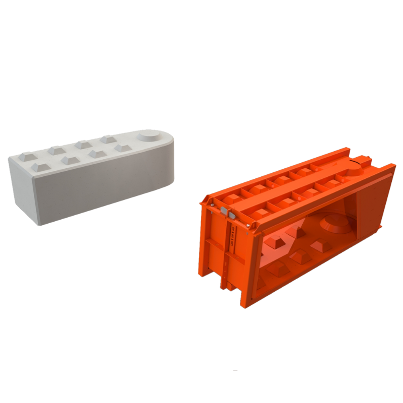 Concrete Block Mould - Round - 6x2x2 ft