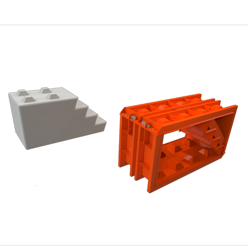 Concrete Block Mould - Stairs - 5x2.5x2.5 ft