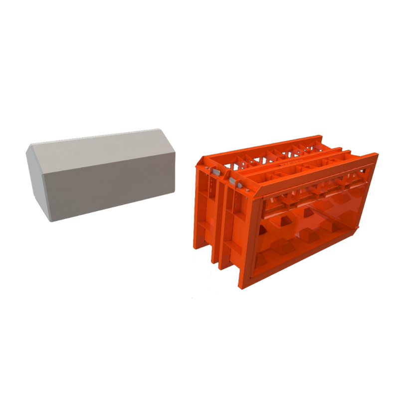 Concrete Block Mould - Top - 5x2.5x2.5 ft