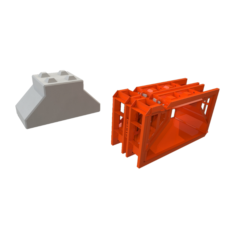 Concrete Block Mould - Base - 5x2.5x2.5 ft