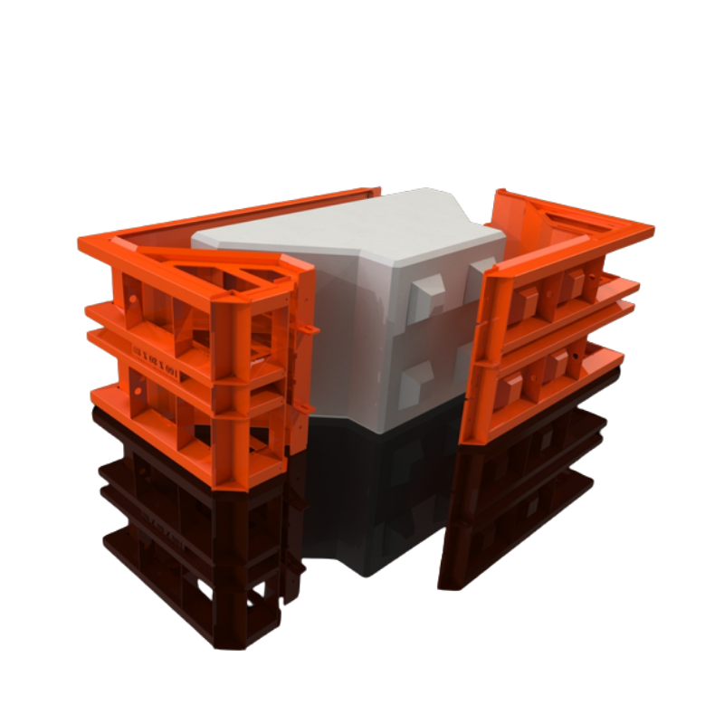 Concrete Block Mould - Base - 5x2.5x2.5 ft