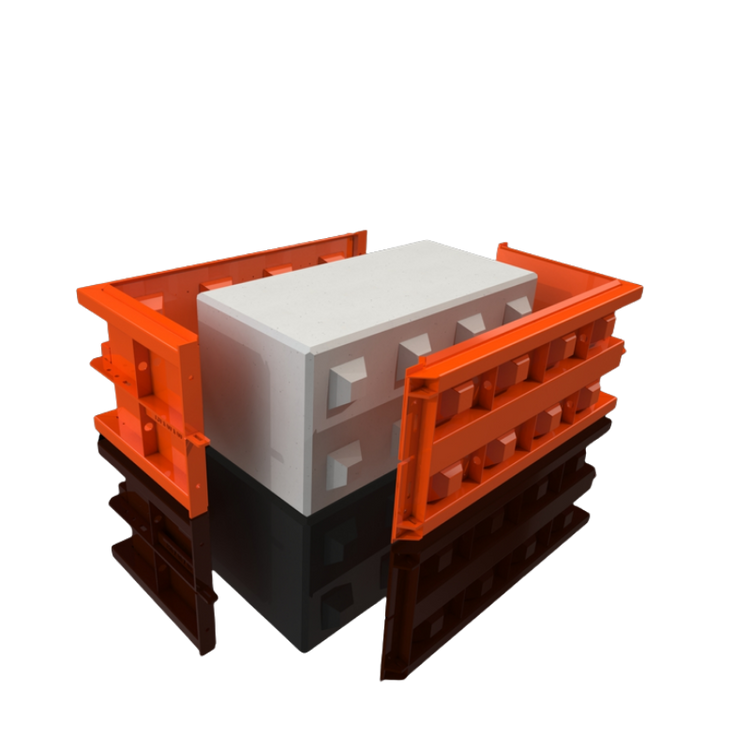 Concrete Block Mould - Main - 4x2x2 ft – SelfBlock